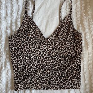 Urban Outfitters Leopard Print Crop Top